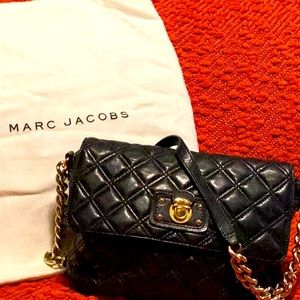 Marc Jacobs Quilted Lamb Leather Black Shoulder Bag
